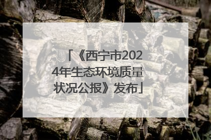 《西宁市2024年生态环境质量状况公报》发布