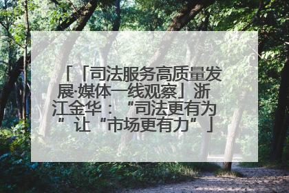 「司法服务高质量发展·媒体一线观察」浙江金华：“司法更有为”让“市场更有力”
