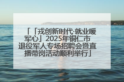 「戎创新时代·就业暖军心」2025年铜仁市退役军人专场招聘会暨直播带岗活动顺利举行