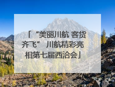 “美丽川航 客货齐飞” 川航精彩亮相第七届西洽会