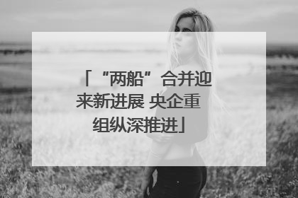 “两船”合并迎来新进展 央企重组纵深推进