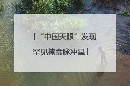 “中国天眼”发现罕见掩食脉冲星