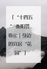 “十四五”·衡阳答卷④｜身边的宜居“花园”