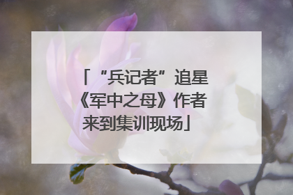 “兵记者”追星《军中之母》作者来到集训现场