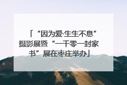 “因为爱·生生不息”摄影展暨“一千零一封家书”展在枣庄举办