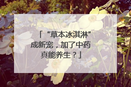 “草本冰淇淋”成新宠，加了中药真能养生？