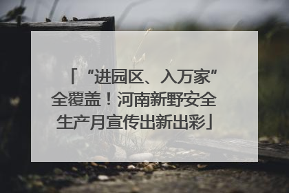 “进园区、入万家”全覆盖！河南新野安全生产月宣传出新出彩