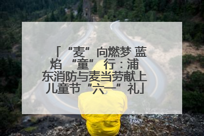 “麦”向燃梦 蓝焰 “童” 行：浦东消防与麦当劳献上儿童节“六一”礼
