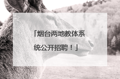 烟台两地教体系统公开招聘！