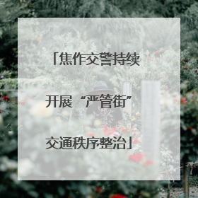 焦作交警持续开展“严管街”交通秩序整治