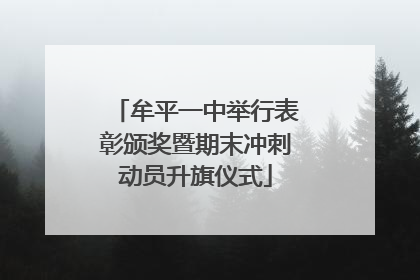 牟平一中举行表彰颁奖暨期末冲刺动员升旗仪式