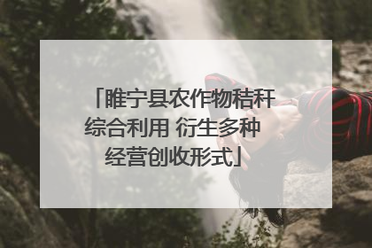 睢宁县农作物秸秆综合利用 衍生多种经营创收形式