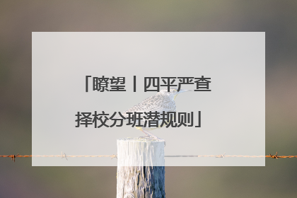 瞭望丨四平严查择校分班潜规则