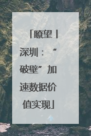 瞭望丨深圳：“破壁”加速数据价值实现