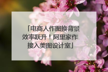 电商人作图换背景效率跃升！阿里家作接入美图设计室