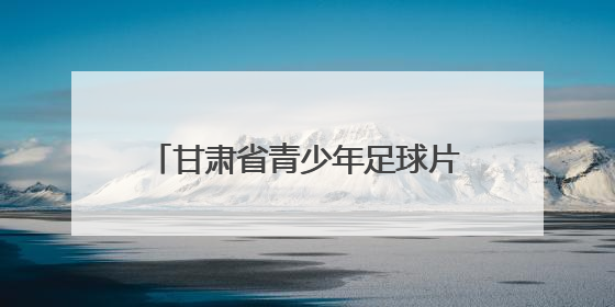 甘肃省青少年足球片区联赛在武威开赛