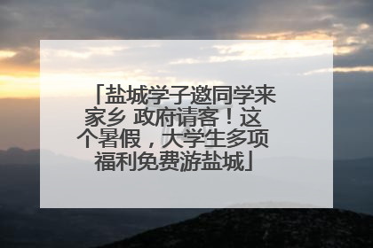 盐城学子邀同学来家乡 政府请客！这个暑假，大学生多项福利免费游盐城