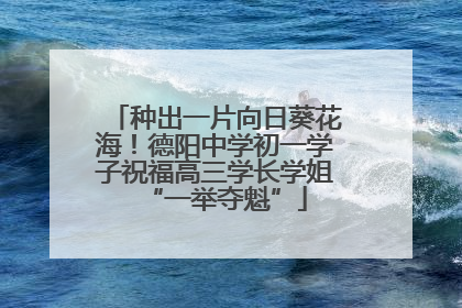 种出一片向日葵花海！德阳中学初一学子祝福高三学长学姐“一举夺魁”