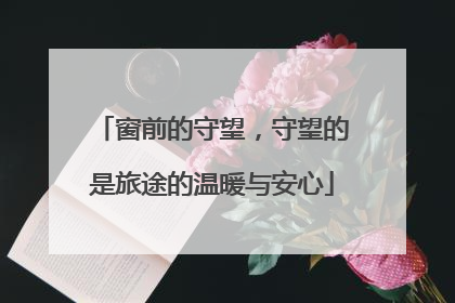 窗前的守望，守望的是旅途的温暖与安心
