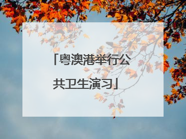 粤澳港举行公共卫生演习