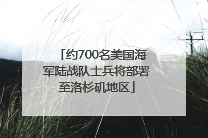 约700名美国海军陆战队士兵将部署至洛杉矶地区