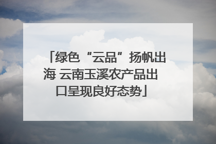 绿色“云品”扬帆出海 云南玉溪农产品出口呈现良好态势