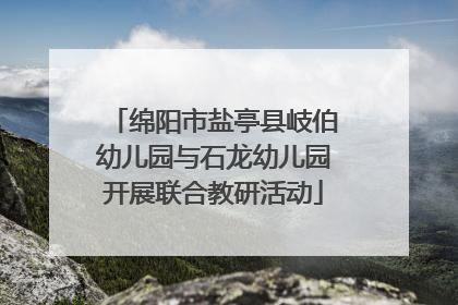 绵阳市盐亭县岐伯幼儿园与石龙幼儿园开展联合教研活动