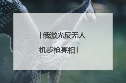 俄激光反无人机步枪亮相