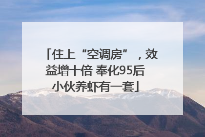 住上“空调房”，效益增十倍 奉化95后小伙养虾有一套