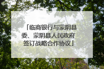 临商银行与蒙阴县委、蒙阴县人民政府签订战略合作协议