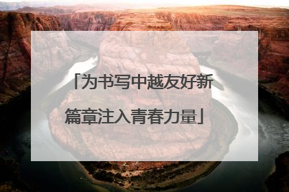为书写中越友好新篇章注入青春力量