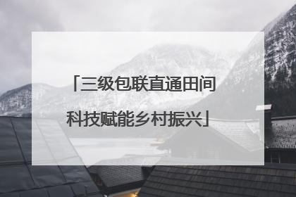 三级包联直通田间 科技赋能乡村振兴