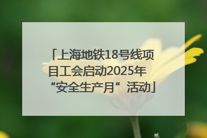上海地铁18号线项目工会启动2025年“安全生产月”活动