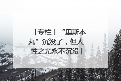 专栏丨“里斯本丸”沉没了，但人性之光永不沉没