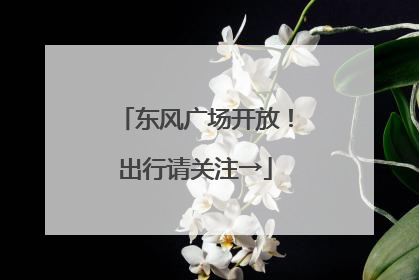 东风广场开放！出行请关注→