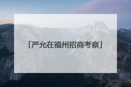 严允在福州招商考察