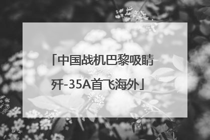 中国战机巴黎吸睛 歼-35A首飞海外