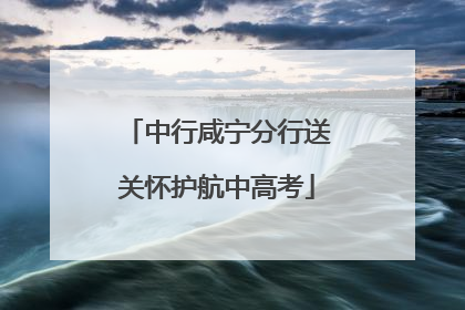 中行咸宁分行送关怀护航中高考