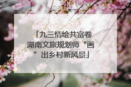 九三情绘共富卷 湖南文旅规划师“画”出乡村新风景