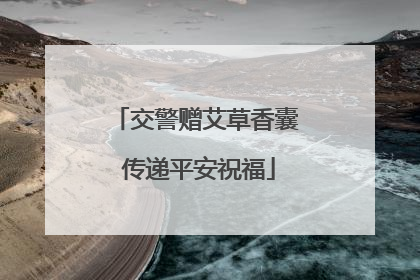 交警赠艾草香囊 传递平安祝福