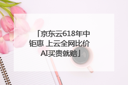 京东云618年中钜惠 上云全网比价 AI买贵就赔