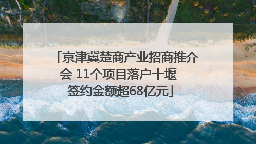 京津冀楚商产业招商推介会 11个项目落户十堰 签约金额超68亿元