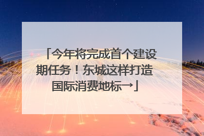 今年将完成首个建设期任务！东城这样打造国际消费地标→