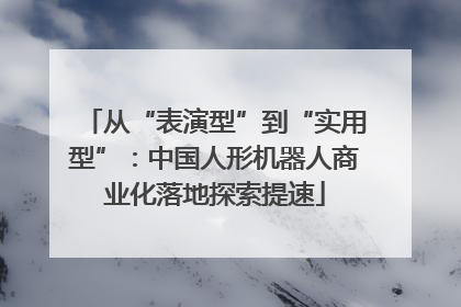 从“表演型”到“实用型”：中国人形机器人商业化落地探索提速