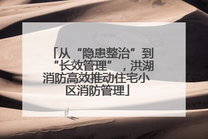 从“隐患整治”到“长效管理”，洪湖消防高效推动住宅小区消防管理