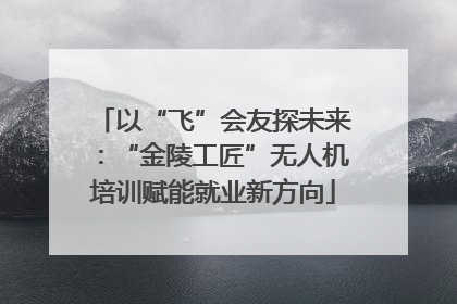 以“飞”会友探未来：“金陵工匠”无人机培训赋能就业新方向