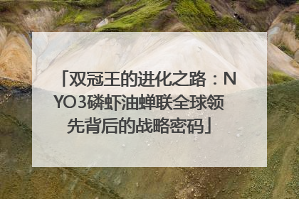 双冠王的进化之路：NYO3磷虾油蝉联全球领先背后的战略密码