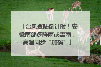 台风登陆倒计时！安徽南部多阵雨或雷雨，高温同步“加码”