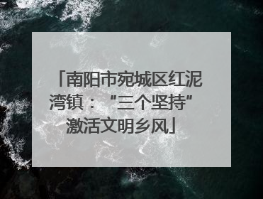 南阳市宛城区红泥湾镇：“三个坚持”激活文明乡风