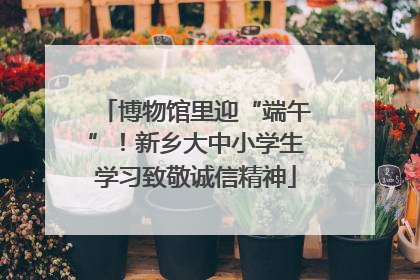博物馆里迎“端午”！新乡大中小学生学习致敬诚信精神